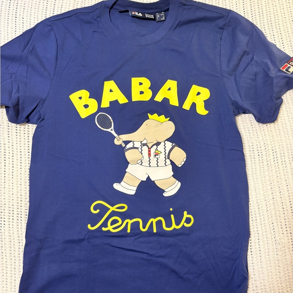 Rowing Blazers x FILA Blue Babar Tennis Shirt
